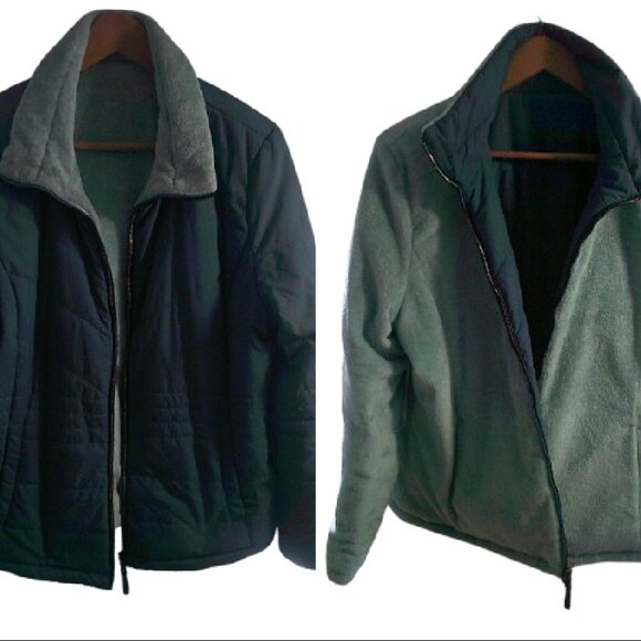 Free Country Reversible Quilted Puffer Fleece Coat Size Medium/Large Womens Coat - Picture 8 of 8